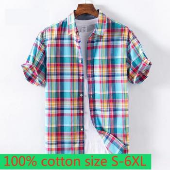 Camisa Informal Holgada de Cuadros para Hombre