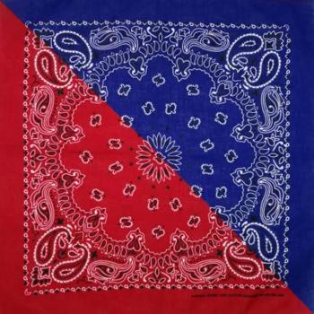 Bohemian Floral Double Color Block Unisex Cotton Bandana