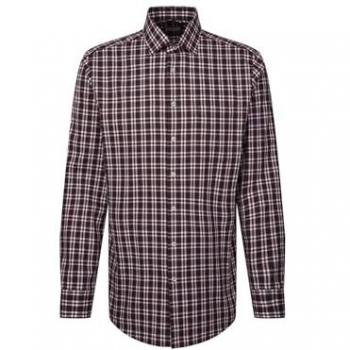 Seidensticker Flanellhemd Regular Langarm Button-Down-Kragen Karo