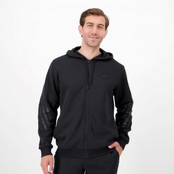 Felpa Adidas 3 Stripes Uomo, taglia L, colore Nero