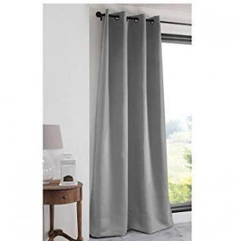 Store opaque pour fenêtre : tissu notté en gris, 100% polyester, dimensions 135 x 250 cm