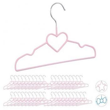 Set de cintres enfants – 40 pièces, cœur décoratif en fer