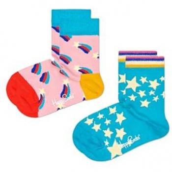 Happy Socks 2-Pack Calcetines Niños Estrella Fugaz Suave