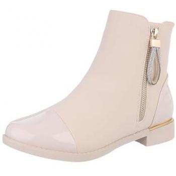 Ital-Design Damen Stiefelette mit Blockabsatz