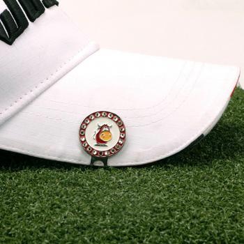 Abnehmbarer Golf Ball Marker 25mm Zinklegierung mit Clip