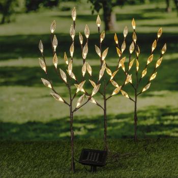 HI Solar LED-Baum 50 cm transparent und braun