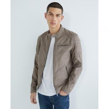 Jack&Jones Jacke aus Kunstleder Rocky 12147218 Grau Regular Fit S Herren