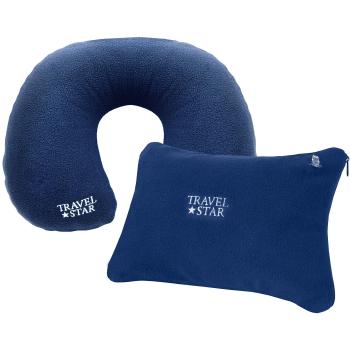 Travel Star TS de N de 4000 Juego de 2: almohada cervical azul