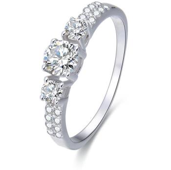 Eleganter Silver Cat Ring – Glänzender Silberring mit Cubikzircon SC491 – 58 mm