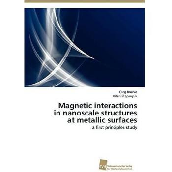 Magnetic interactions in nanoscale structures at metallic surfaces