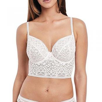 White Soirée Lace Longline Bralette by Freya