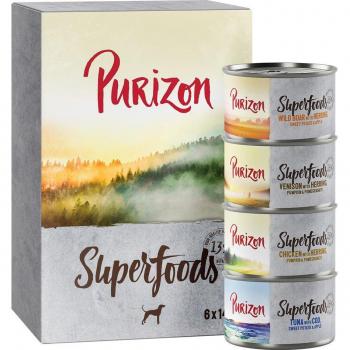 Purizon Adult Superfoods Mixpakket 24 x 140 g (2 Kip, 2x Tonijn, 1x Everzwijn, 1x Wild)