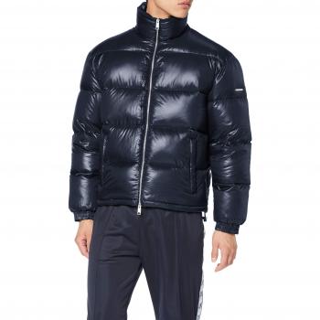 Armani Exchange Herren Daunenjacke Bomber, Blau W/Navy Check 7597, L