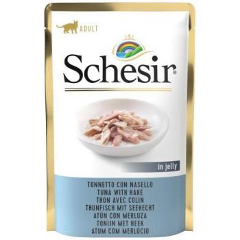 Schesir Comida Húmeda de Atún con Merluza para Gatos 85 gr
