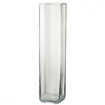 Poteau Floral Carré 52 cm en Verre