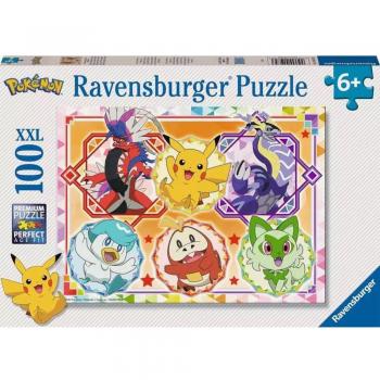 Ravensburger Puzzle Pokémon 100 Piezas XXL, 01075, Tienda con Licencia Oficial