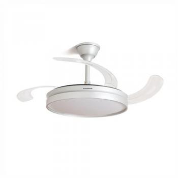 LuminAir Silteez – Ventilatore da Soffitto LED, 80 W, 49‑104 cm
