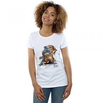 Royal Charm Women's Beauty & The Beast T-Shirt – White (M)