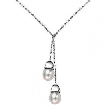 PureGems 925 Silver Pearl Lariat Jewelry
