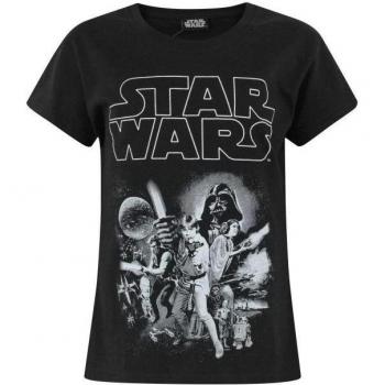 T-shirt Noir Star Wars Filles 5-6 Ans