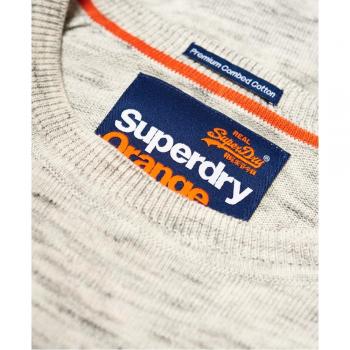 Superdry Herrenmode Orange Label Skinny Sweater Grau XL