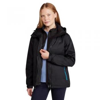 Women's Bracken Extreme 3‑in‑1 Waterproof Jacket, Jet Black, MW Size 18