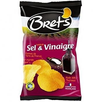 Bret?s Chips Lot de 6 Saveur Sel & Vinaigre 125g