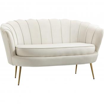 HOMCOM Samt Sofa für Wohnzimmer und Schlafzimmer