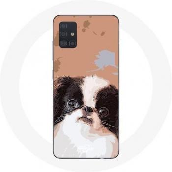 Cover protettiva per Samsung Galaxy A51 5G Épagneul giapponese Nero e Bianco