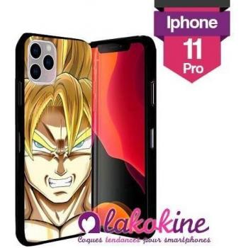 Coque in silicone Dragon Ball Z per iPhone 11 Pro Goku furioso
