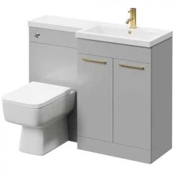 Napoli 390 Combination Gloss Grey Pearl Vanity Unit