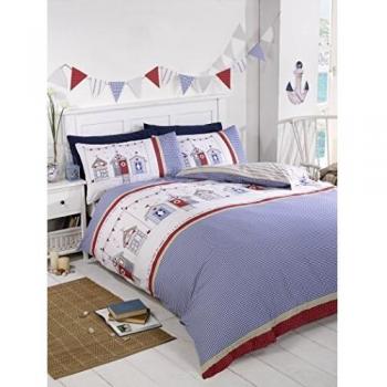 King Beach Huts Duvet Cover Set