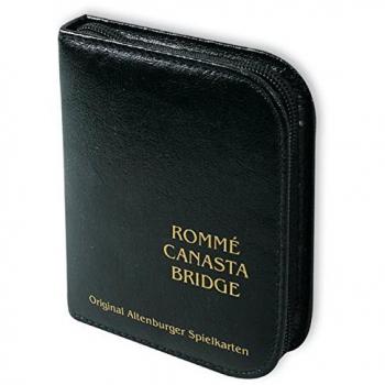 ASS Altenburger Rummy Playing Cards, Faux Leather Case