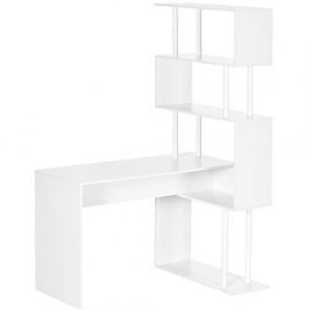 Studio Ufficio Homcom Scrivania L Truciolato con Ripiano