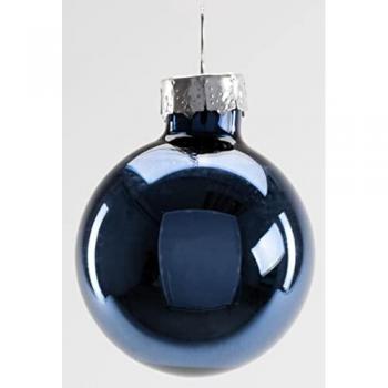 Weihnachtskugeln Mini aus Glas Ø 35 mm nachtblau 16 Stück