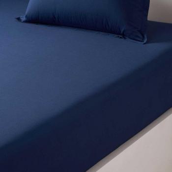 Drap housse Olivier Desforges en percale de coton, modèle Alcove, coloris violet, taille 200 x 200 cm