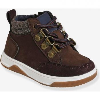 VERTBAUDET Chocolate Leather Pram Boots for Baby Boys with Laces & Zip Size 20 (UK4)
