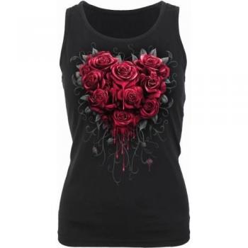 Bleeding Heart V-Neck Top – Black, Size XL, Spiral Direct