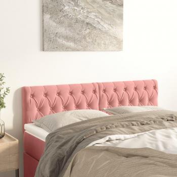 Elegante Rosa Samt Kopfteile 2er Set