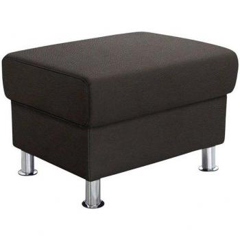Polsterhocker „Rondo“ – 67 cm, chromfarbene Beine, Federkern‑Option