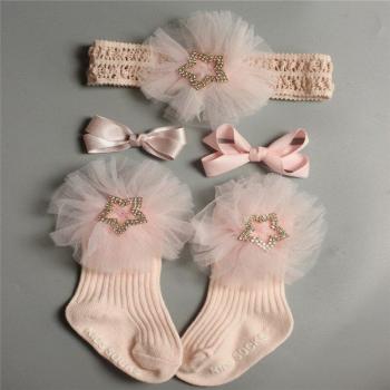Chaussettes en coton doux pour bébé fille