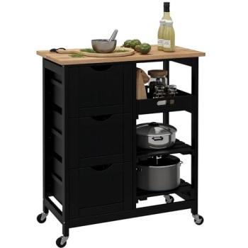Compact Bistro Trolley – Black Finish