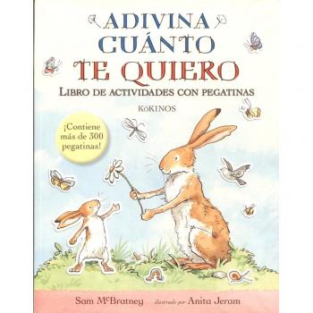Adivina cuánto te quiero libro de actividades con pegatinas