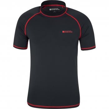 HeatBlock UV Rash Tee – Men’s UPF50+ Sun Guard with Stretch Fabric (Black)