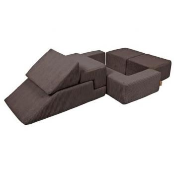 Couché-converti MeowBaby – Canapé pliable pour enfants, finition marron
