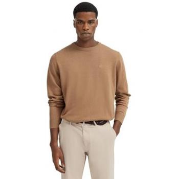Rundhals-Baumwollpullover Bugatti in Taupe