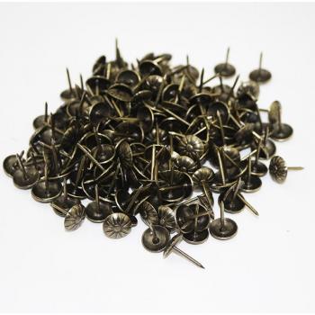 100pcs Gold Brass Decorative Pushpins 11X16 mm