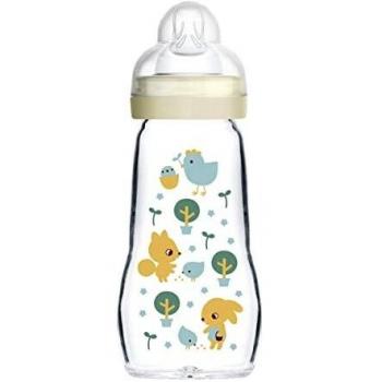 MAM Organic Garden Biberon en verre 260 ml couleur beige