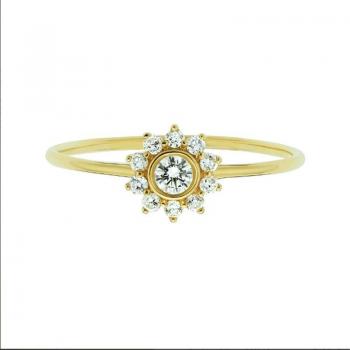 ROXI Herz Blumen Ring aus Silber