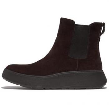 Chelseaboots FITFLOP F-MODE Gr. 39, braun, Damen, Veloursleder, Plateaustiefel